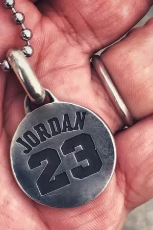 Raven Studio (silver jewelry) - Exclusive Original Design "Basketball Flying Man" JORDAN Logo Pendant Original