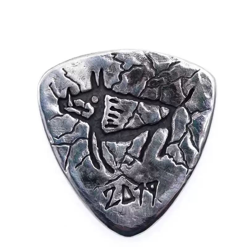 Raven Studio (silver jewelry) - Original Design Year of the Pig Limited Edition Guitar Pick Pendant Original - Image 5