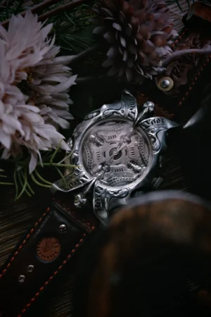 Raven Studio – Raven Symbiote Handmade Solid Silver Watch Original Sterling Silver Luxury Timepiece