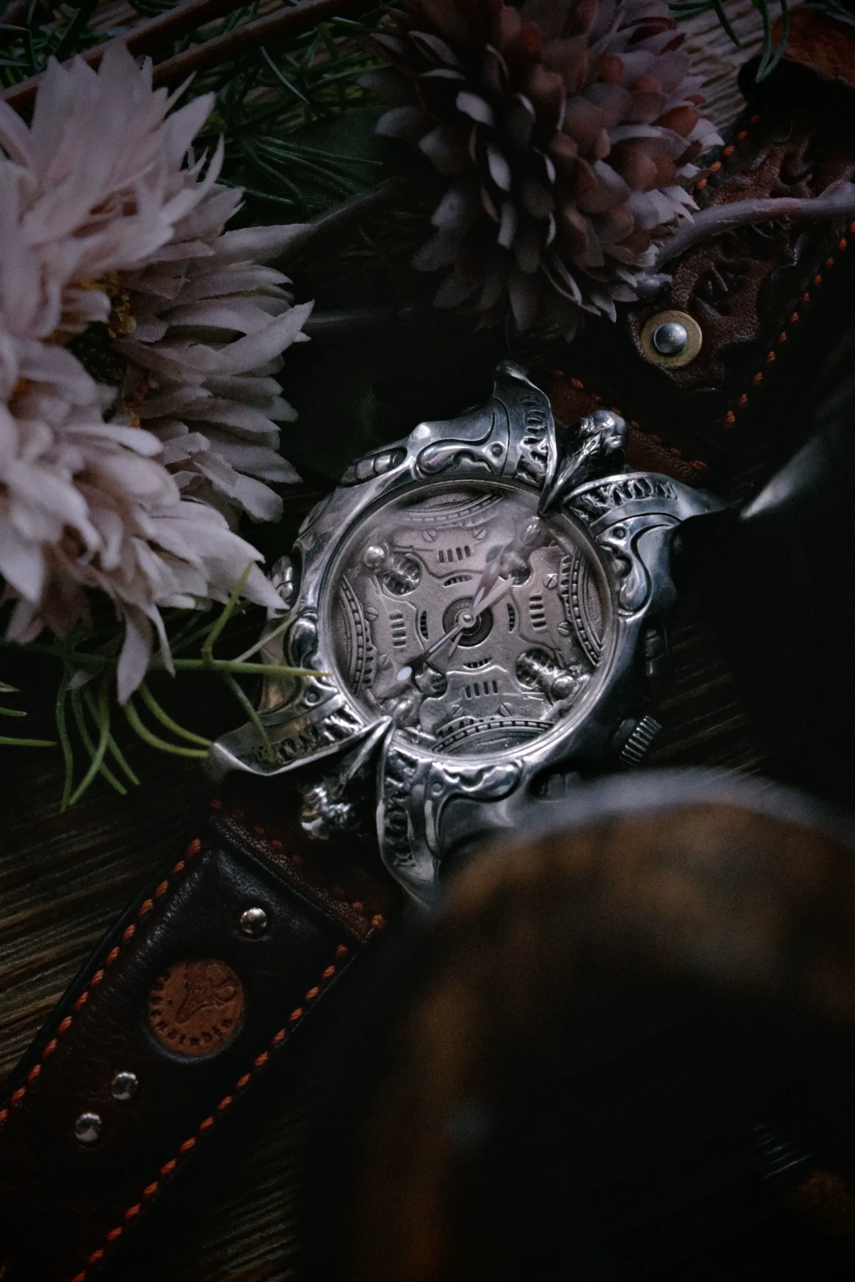Raven Studio – Raven Symbiote Handmade Solid Silver Watch Original Sterling Silver Luxury Timepiece