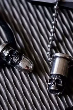 Raven Studio (silver jewelry) - Original Design Skull Bullet Pendant Original