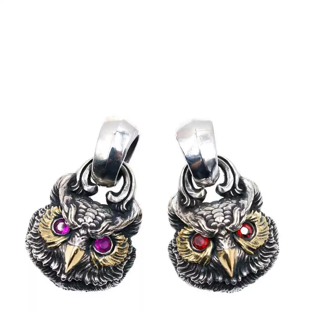 Raven Studio (silver jewelry) - Original Guardian Series Original Owl Pendant - Image 10