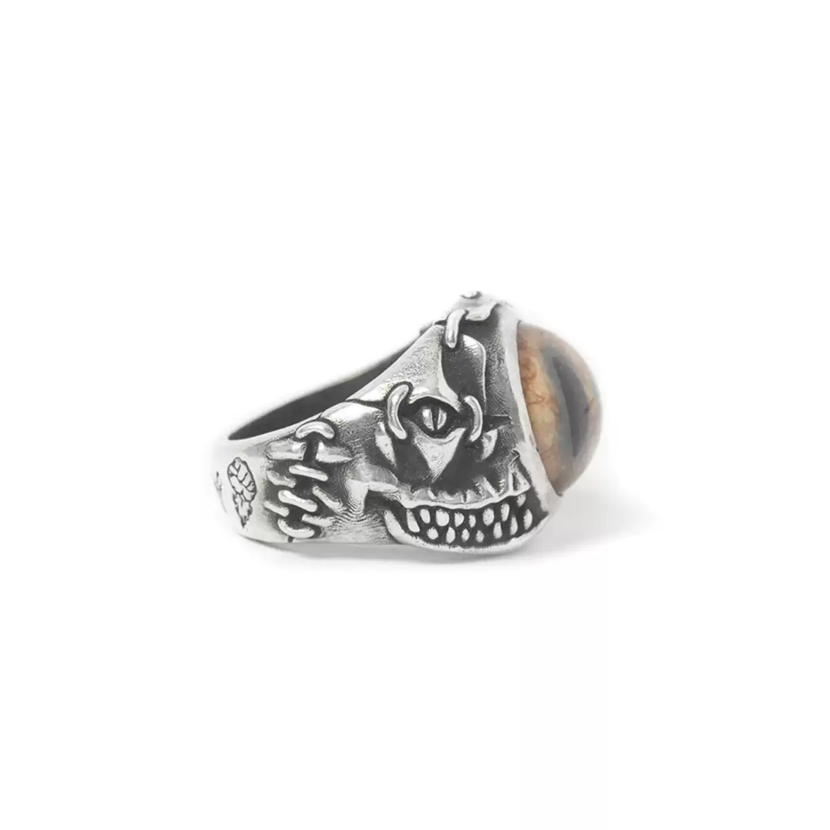 Raven Studio (silver jewelry) - Exclusive Design Demon Skin Prosthetic Eye Ring Original - Image 7