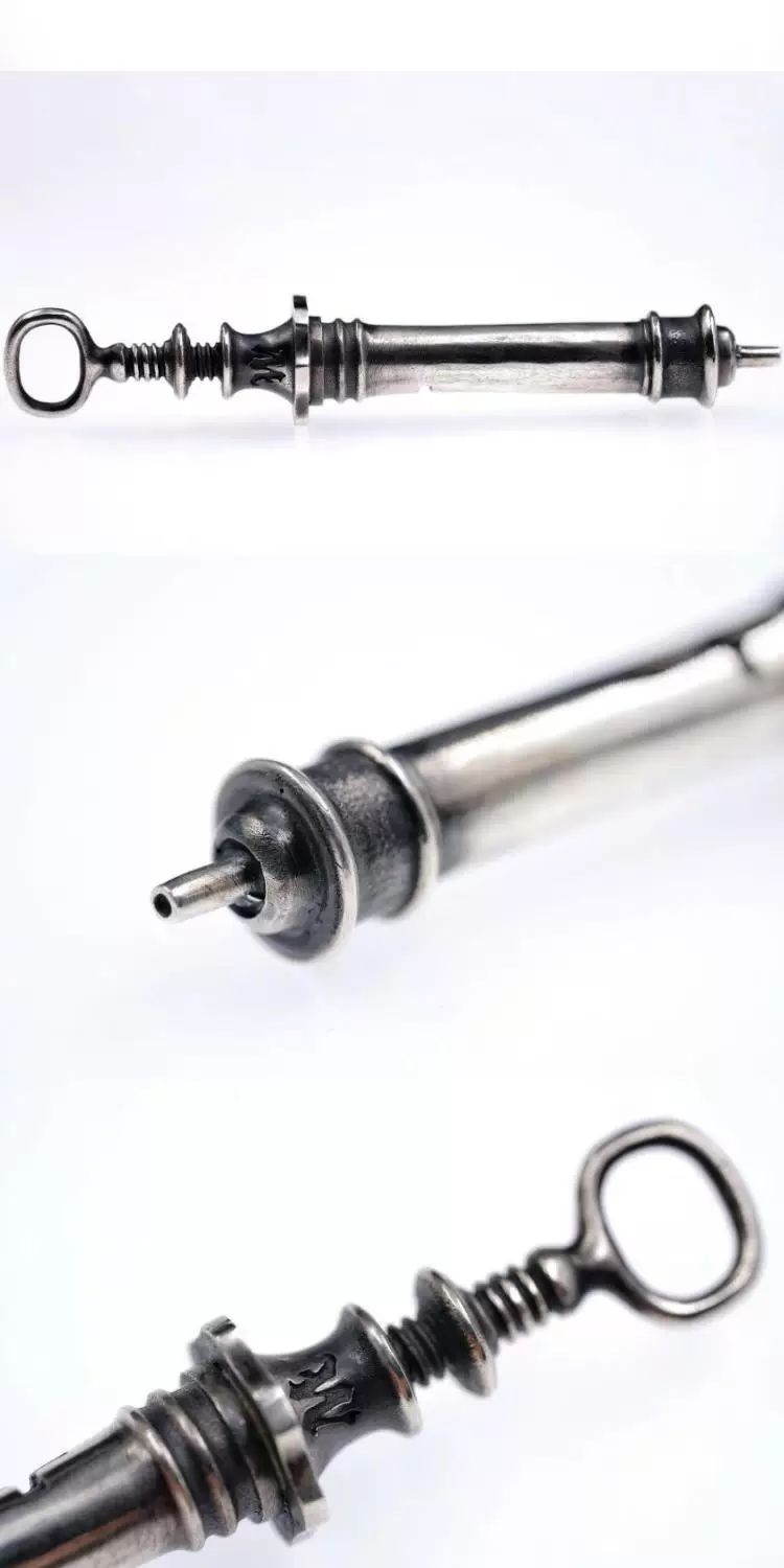 Raven Studio (silver jewelry) - Vintage Syringe Pendant Original - Image 8
