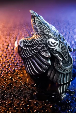 Alternative view of Raven Studio (Silver Jewelry) – Exclusive Design Raven Ring Brand Commemorative Edition | Sterling Silver Artisan Ring