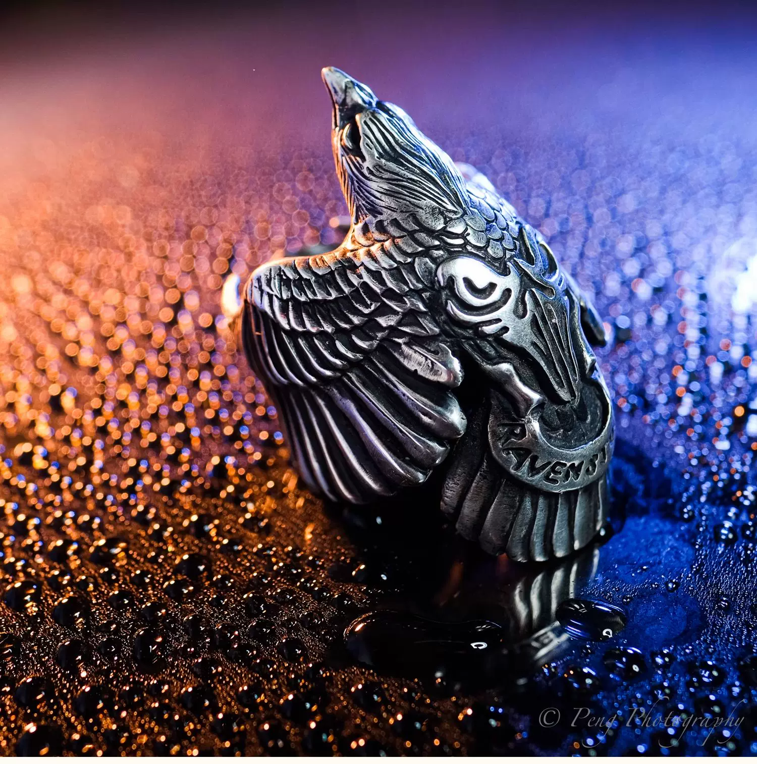 Raven Studio (Silver Jewelry) – Exclusive Design Raven Ring Brand Commemorative Edition | Sterling Silver Artisan Ring - Image 2