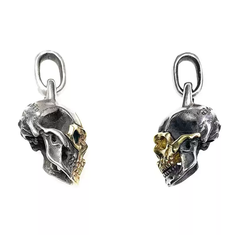 Raven Studio (silver jewelry) - Exclusive "Radiant Traveler" RS Skull Series Pendant Original - Image 11