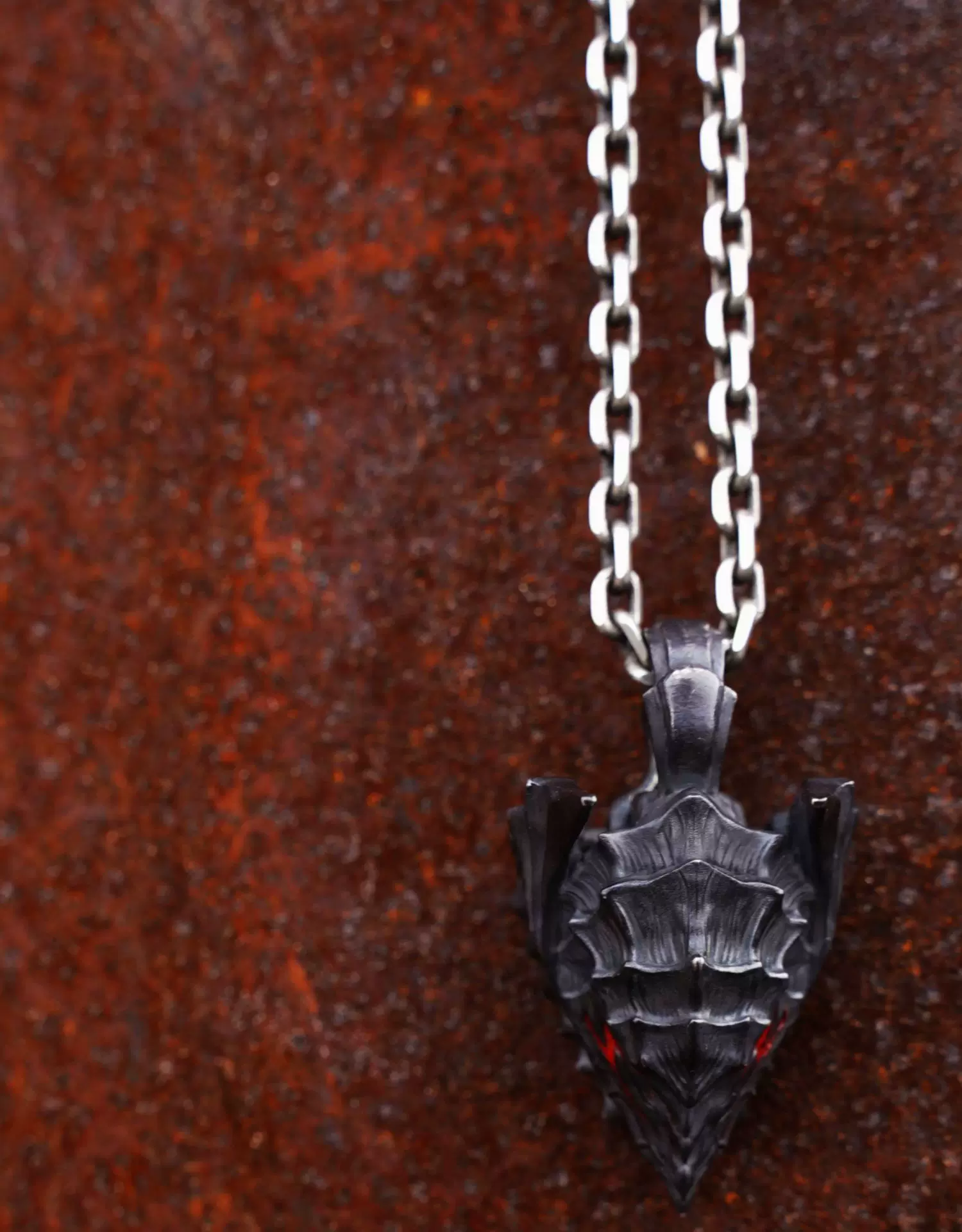 Raven Studio (Silver Jewelry) – “Berserk” Guts Helmet Pendant 925 Sterling Silver Handcrafted Pendant | Branded Warrior Edition - Image 5