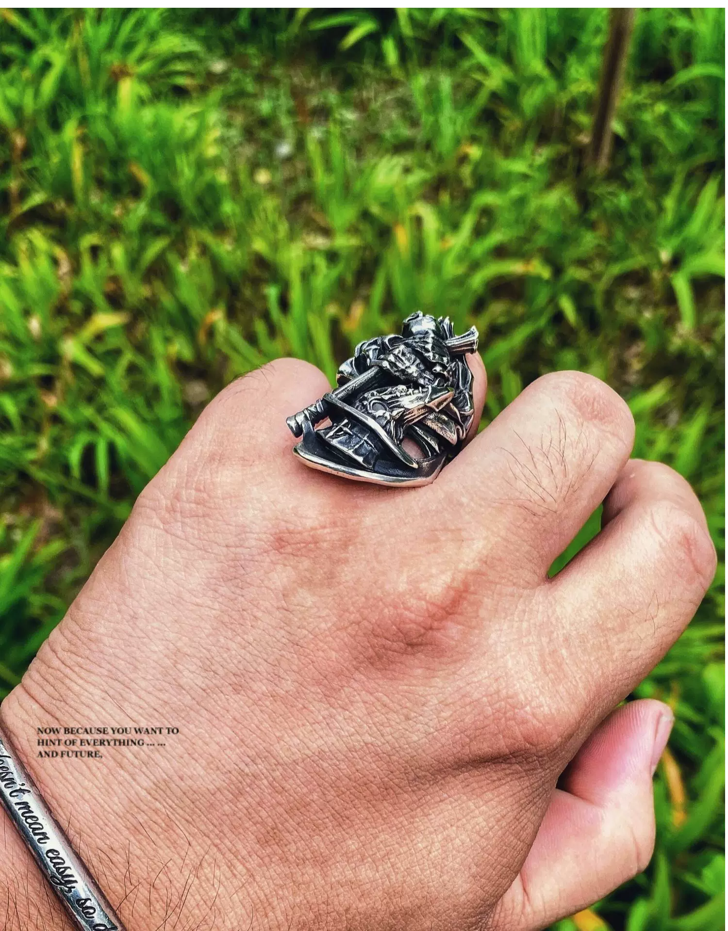 Raven Studio “HUNTER” – Plague Doctor Ring 925 Sterling Silver Gothic Statement Ring - Image 2