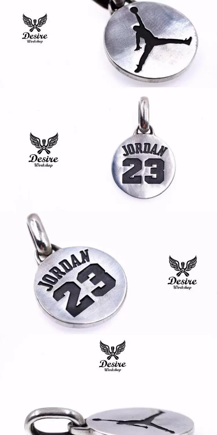 Raven Studio (silver jewelry) - Exclusive Original Design "Basketball Flying Man" JORDAN Logo Pendant Original - Image 6