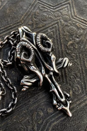 Alternative view of Raven Studio (silver jewelry) - Evil Goat Head Pendant Necklace Original
