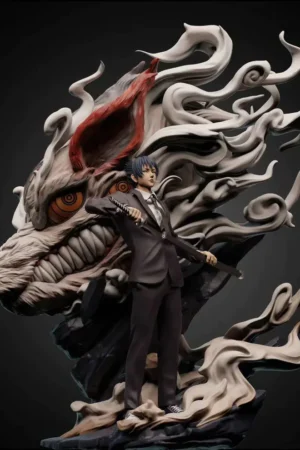 Chainsaw Man – Aki Hayakawa & Fox Devil LED 1/6 Scale Statue – Overdog Studio