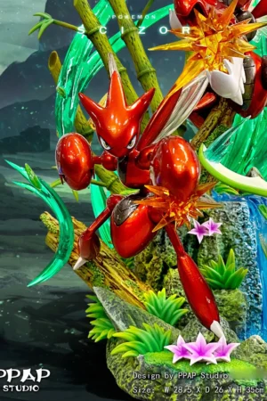 Alternative view of Pokémon – Scyther & Scizor Evolution Line GK Statue – PPAP Studio