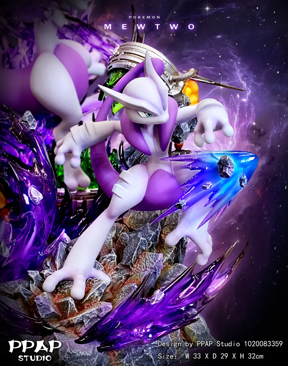Pokémon – Mewtwo Evolution Trio Statue (Mewtwo / Mega Mewtwo X / Mega Mewtwo Y) – PPAP Studio Limited Edition GK Collectible - Image 2