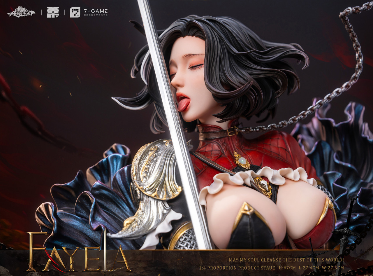 PiJi Studio Sacrificial Knight Fayela 1/4 Scale Dark Fantasy Statue | AmerFort Original IP Gothic Armor Collectible with Gem & Metal Finish - TopGKStore PiJi Studio Sacrificial Knight Fayela 1/4 Scale Dark Fantasy Statue | AmerFort Original IP Gothic Armor Collectible with Gem & Metal Finish - TopGKStore