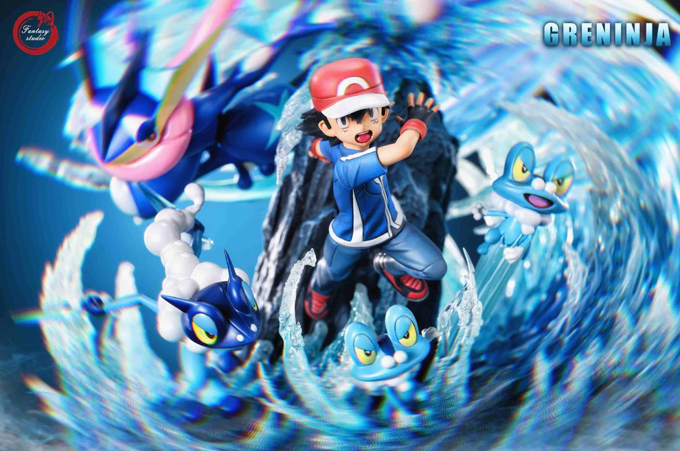Pokémon – Ash & Greninja Bond Evolution Diorama Statue – Fantasy Studio - Image 3