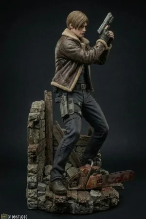 Alternative view of Resident Evil 4 – Leon S. Kennedy 1/4 Scale Statue – 3109 Studio
