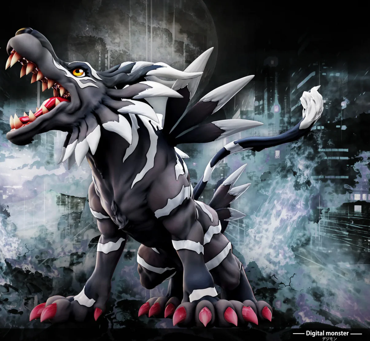 MINE Studio – Mature Series #01 Garurumon Digimon Resin Statue Collection - Image 2