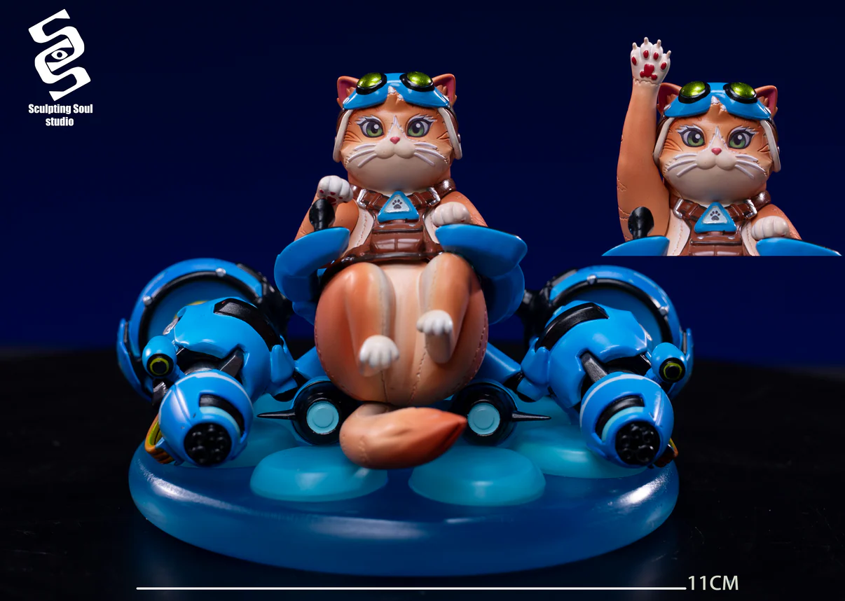 Sculpting Soul Studio – Sleep-Darted Jetpack Cat Overwatch Resin Collectible