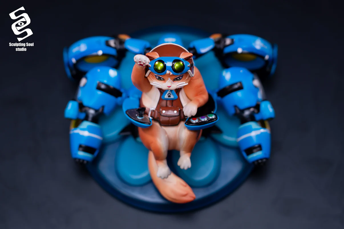 Sculpting Soul Studio – Sleep-Darted Jetpack Cat Overwatch Resin Collectible