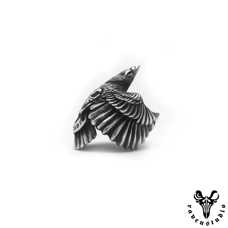 Raven Studio (Silver Jewelry) – Exclusive Design Raven Ring Brand Commemorative Edition | Sterling Silver Artisan Ring - Image 17
