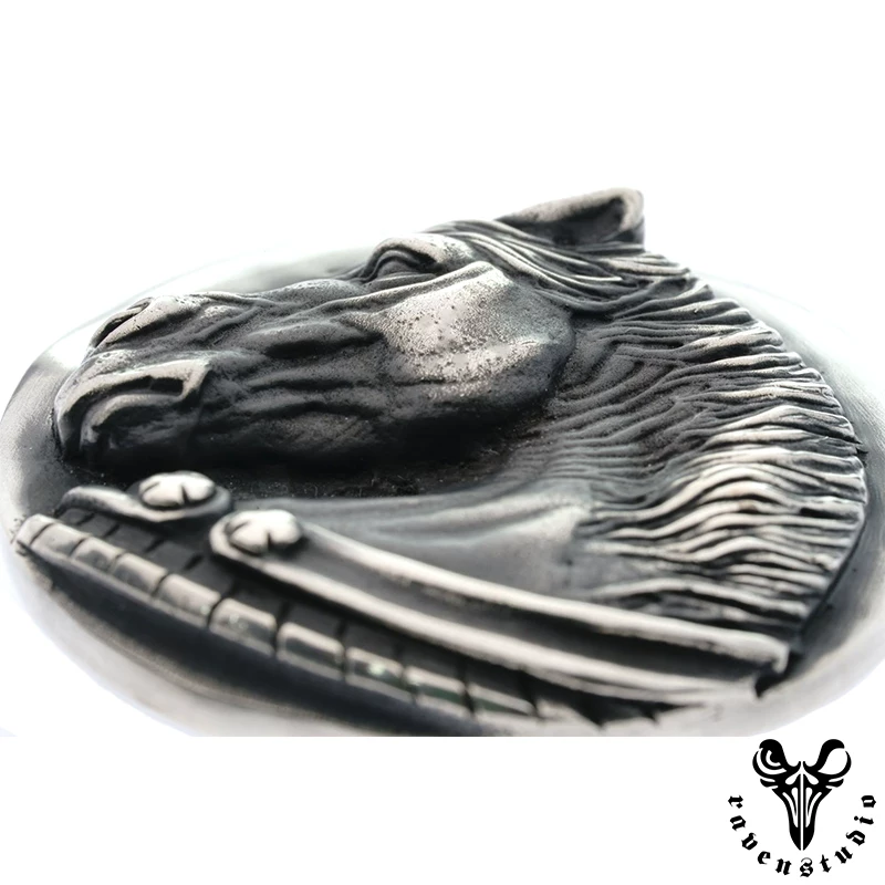 Raven Studio (silver jewelry) - Exclusive Horse Brand "Swift Success" Leather Wallet Buckle Original - Image 3