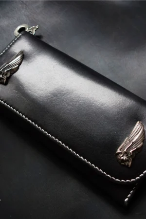 Raven Studio – Japanese Premium Tochigi Saddle Leather Zipper Long Wallet Handcrafted Luxury Leather Wallet | Original Design