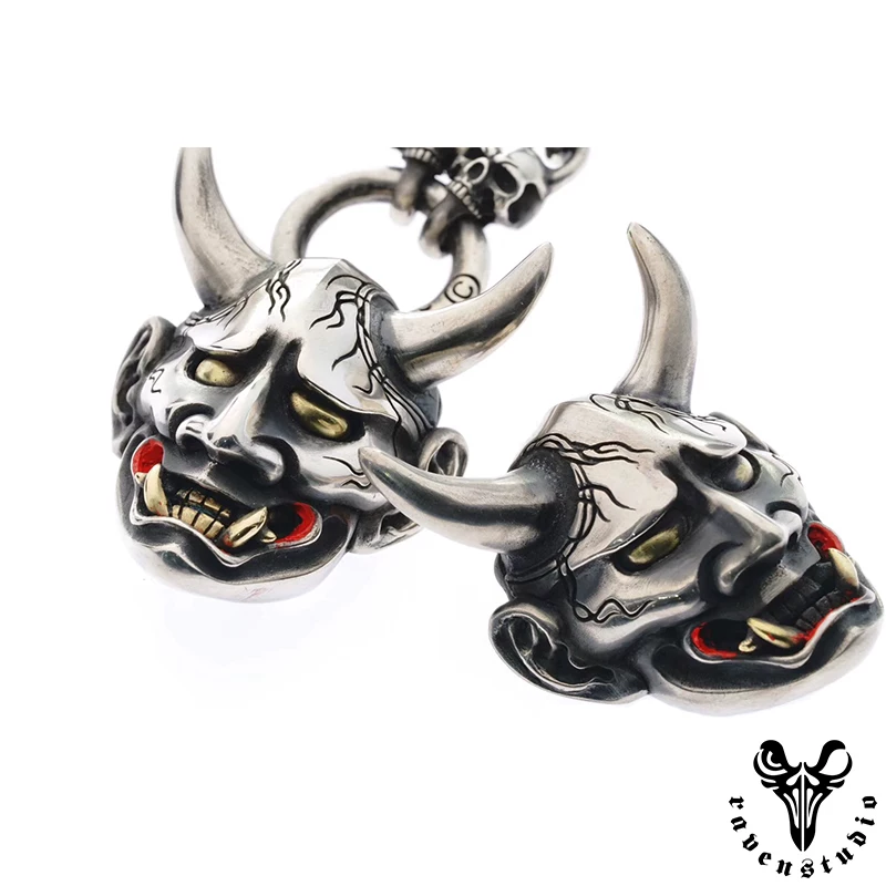 Raven Studio (silver jewelry) - Large Hannya Demon Pendant Original - Image 5