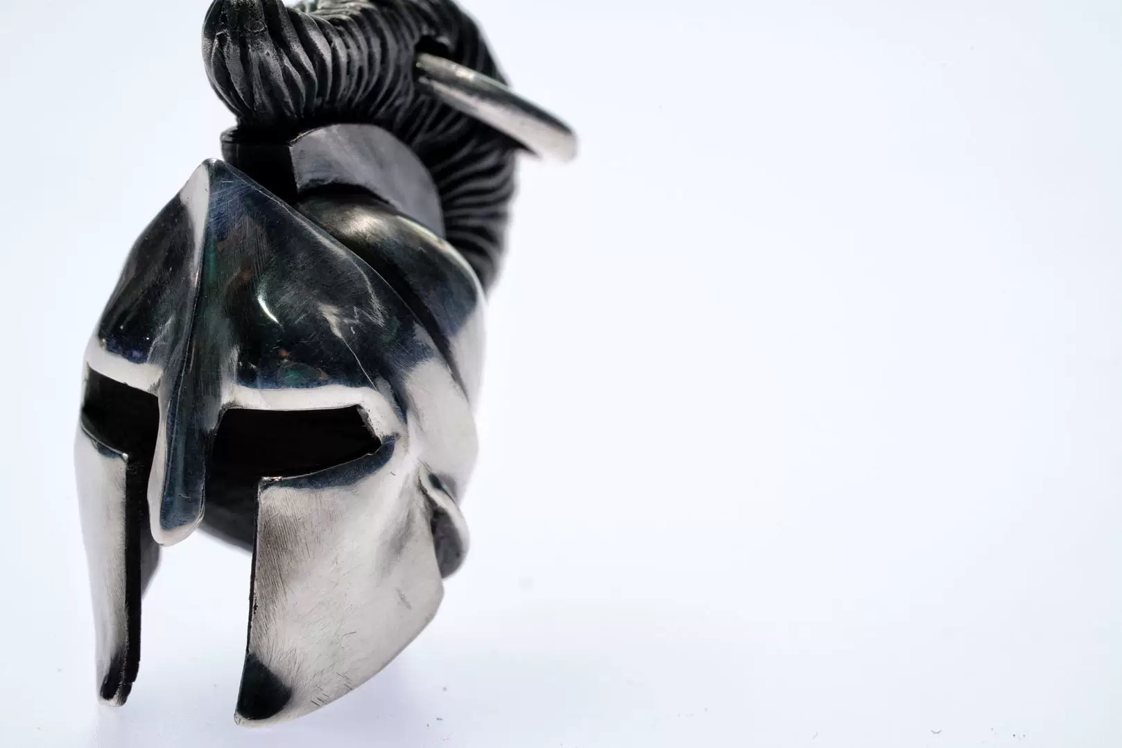 Raven Studio (silver jewelry) - Exclusive Design Spartan Warrior Helmet Pendant Original - Image 7