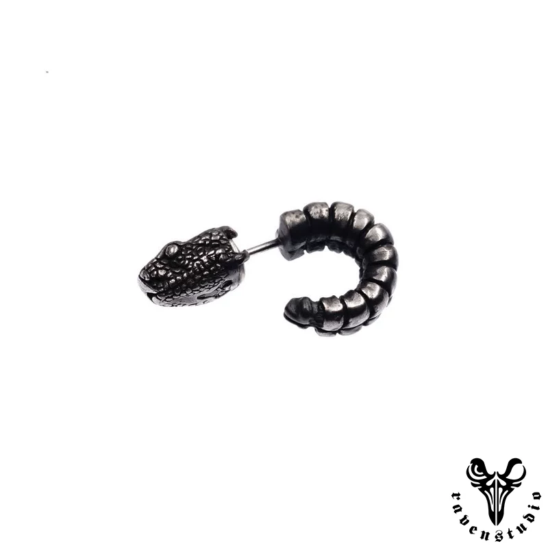 Raven Studio (silver jewelry) - Exclusive Design "Danger Signal" Rattlesnake Earrings Original