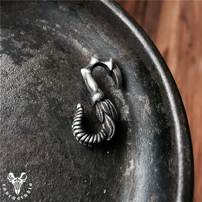 Raven Studio (silver jewelry) - Claws Meet Rattlesnake S-Shaped Connecting Hook Original - Image 5