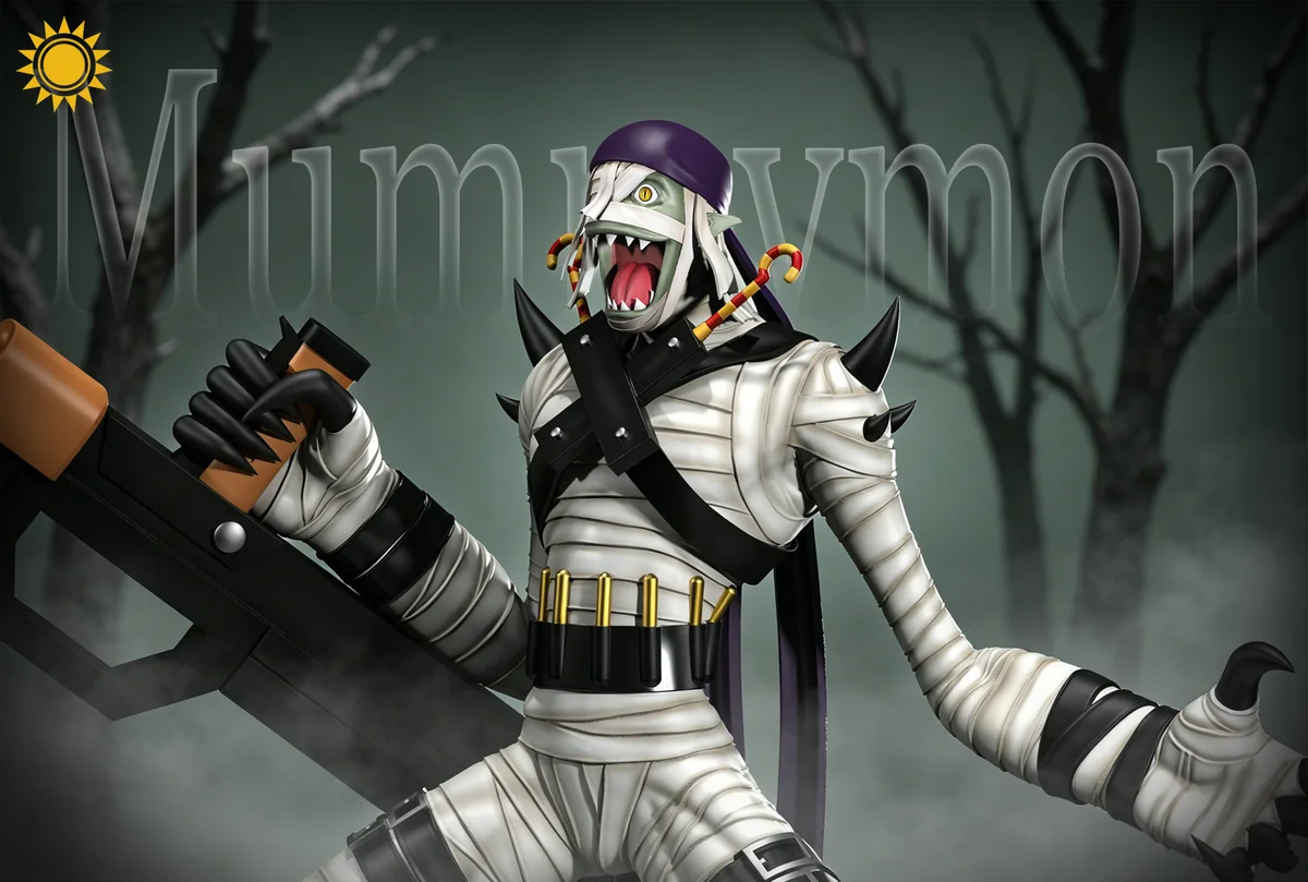 TaiYangMoWan Studio – Mummymon & Arukenimon Digimon TOPGK Resin Statue Set