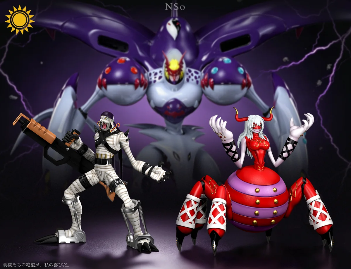 TaiYangMoWan Studio – Mummymon & Arukenimon Digimon TOPGK Resin Statue Set