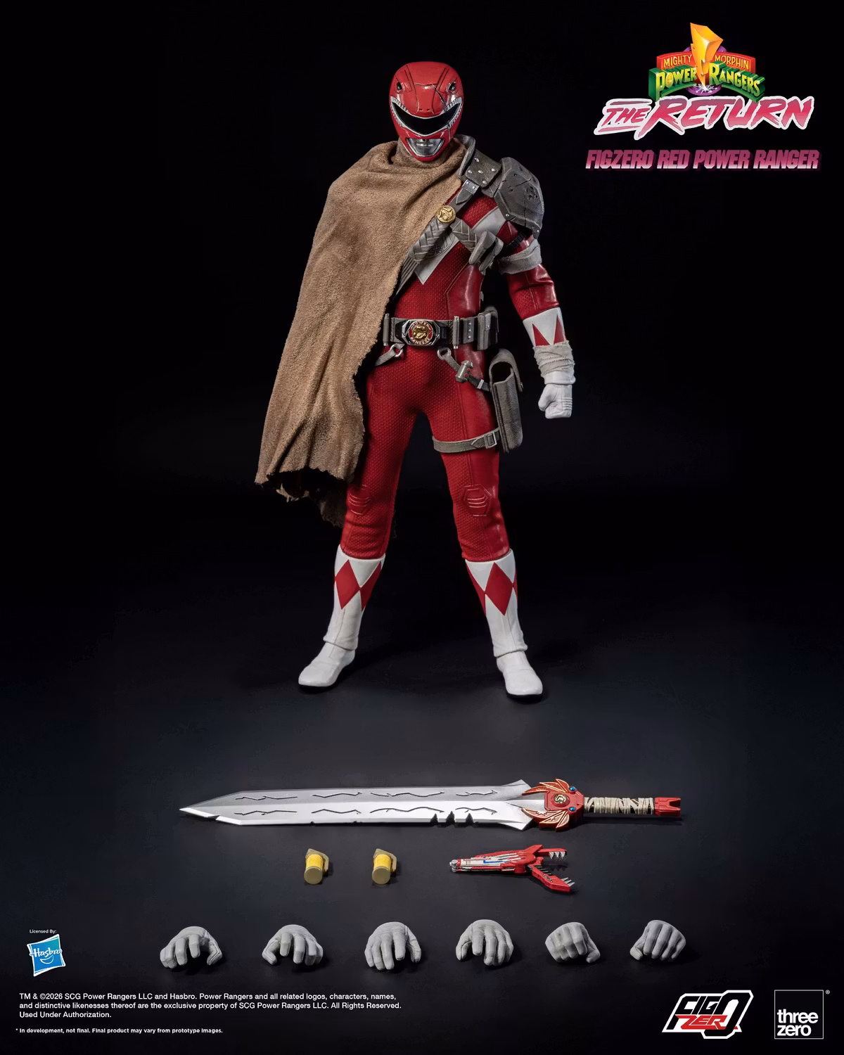 Threezero - Mighty Morphin Power Rangers The Return FigZero 16 Red Power Ranger 3Z10200W0 (Licensed)