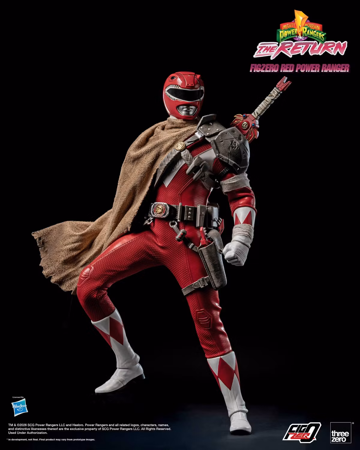 Threezero - Mighty Morphin Power Rangers The Return FigZero 16 Red Power Ranger 3Z10200W0 (Licensed)