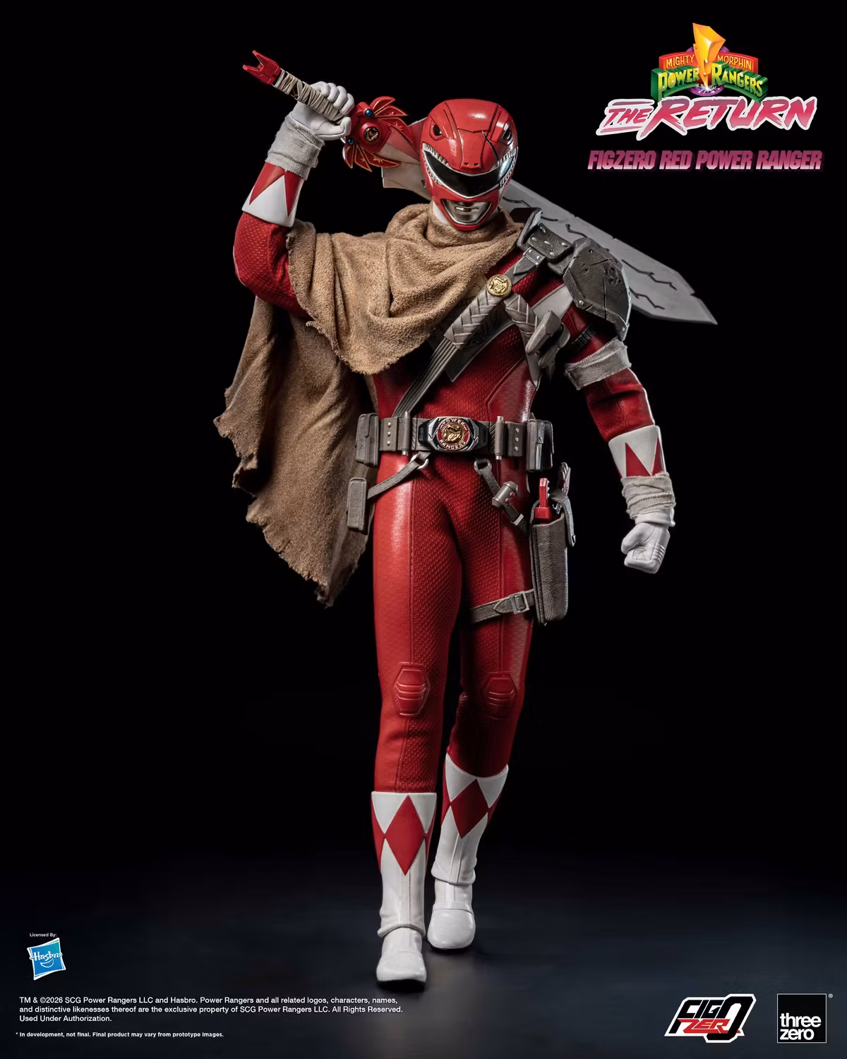 Threezero - Mighty Morphin Power Rangers The Return FigZero 16 Red Power Ranger 3Z10200W0 (Licensed)