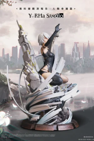 Alternative view of NieR: Automata – YoRHa Observation Report: Human Assembly Arc Series – A2 (YoRHa Type A No.2) 1/4 Scale Statue – YorHa Studio