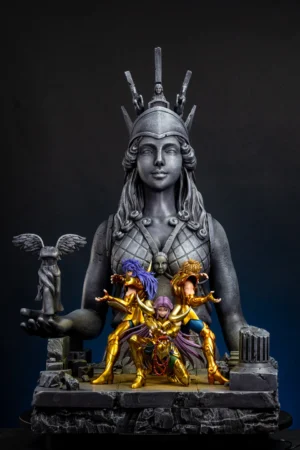 Alternative view of Saint Seiya Official Licensed Athena & Gold Saints Scene Statue - Zodiakos Studio