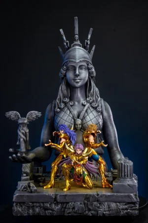 Saint Seiya Official Licensed Athena & Gold Saints Scene Statue - Zodiakos Studio
