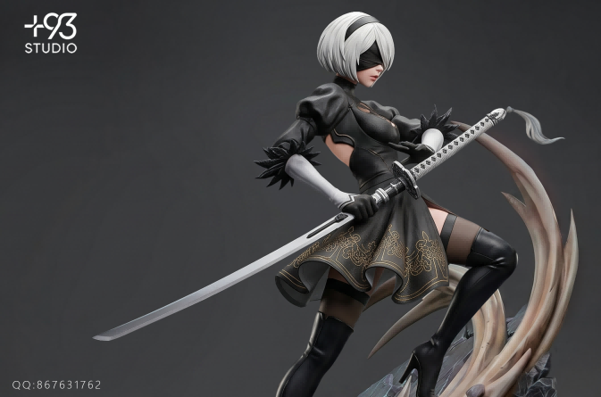 XIX·III Studio – YoRHa No. 2 Type B “Attack” NieR: Automata | 1/6 & 1/4 Scale Premium Statue - Image 2