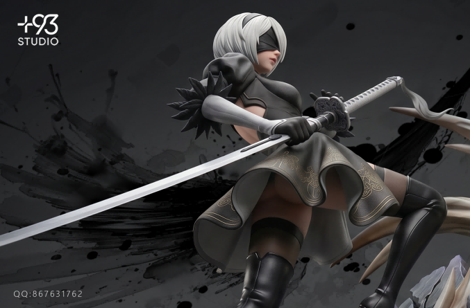 XIX·III Studio – YoRHa No. 2 Type B “Attack” NieR: Automata | 1/6 & 1/4 Scale Premium Statue - Image 3