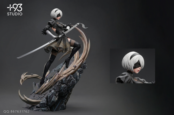 XIX·III Studio – YoRHa No. 2 Type B “Attack” NieR: Automata | 1/6 & 1/4 Scale Premium Statue - Image 4