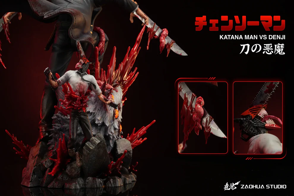 Chainsaw Man – Katana Man VS Denji 1/6 Scale Statue – Zao Hua Studio - Image 3