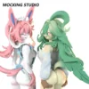 Zhu Yi Wan Jia Studio – Furry Sylveon x Leafeon Pokémon Themed Resin Collectible