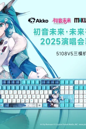 AKKA - OFFICIAL Hatsune Miku 3-Mode Keyboard Miku With You 2025 Theme Wireless 8K Dual E-sports – Vocaloid – Genuine AKKO