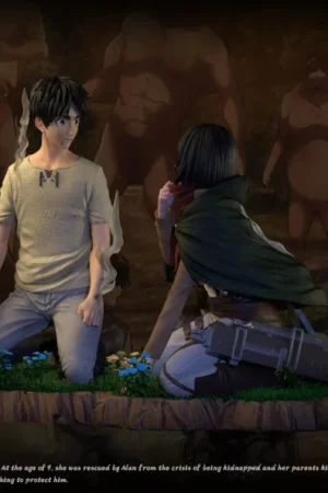 Alternative view of Attack on Titan – Eren Yeager & Mikasa Ackerman Emotional Scene 1/6 Scale Statue – Sure Studio