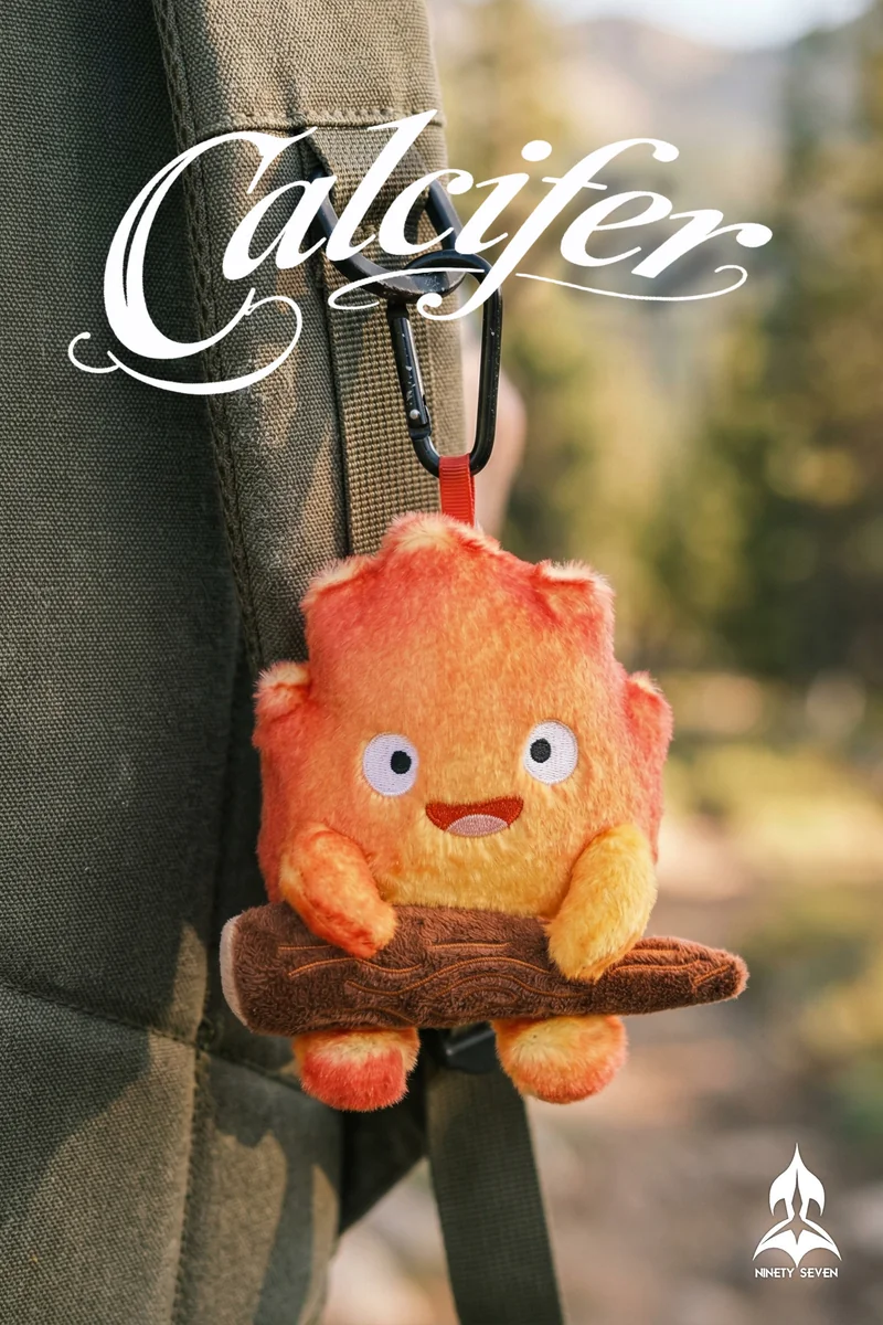 NINETY SEVEN Studio – Calcifer Plush Pendant Howl’s Moving Castle Collectible Display Set - Image 5