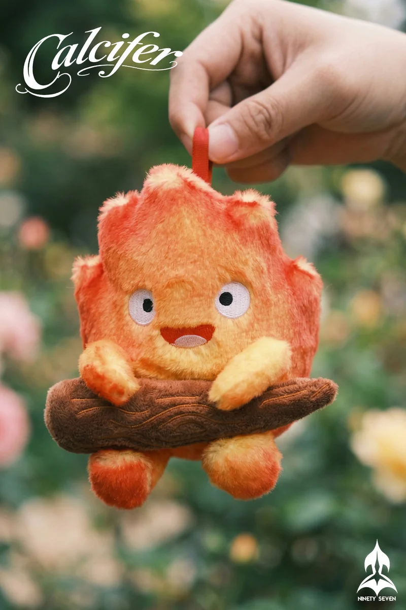 NINETY SEVEN Studio – Calcifer Plush Pendant Howl’s Moving Castle Collectible Display Set - Image 6