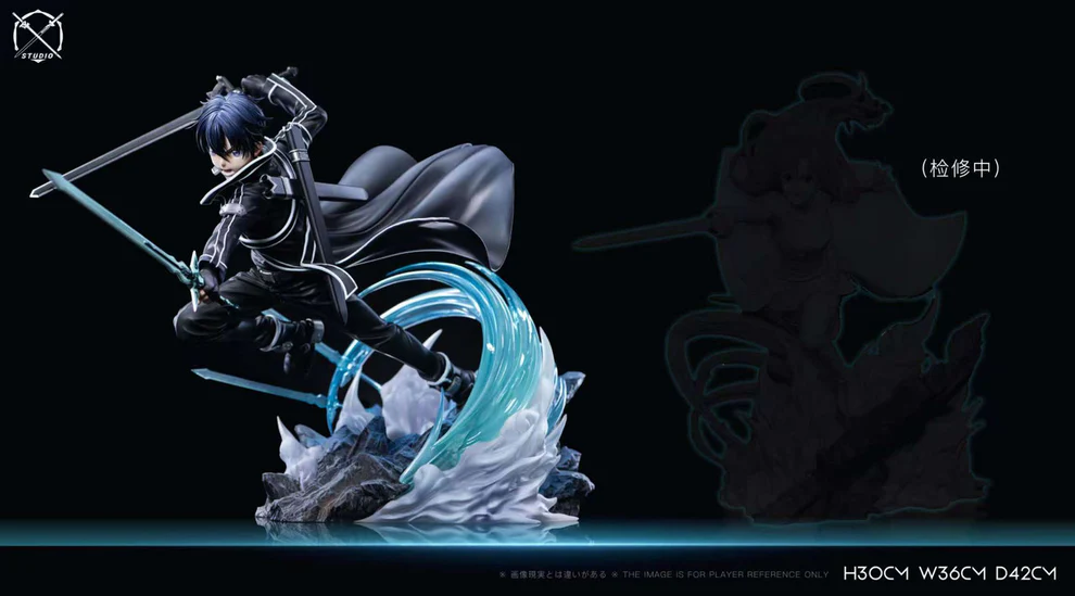 Sword Art Online – Kirito “Black Swordsman” Dual Blade Battle 1/6 Scale GK Statue – X-Studio Limited Edition - Image 5