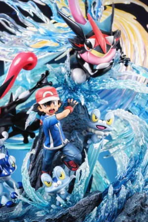 Alternative view of Pokémon – Ash & Greninja Bond Evolution Diorama Statue – Fantasy Studio